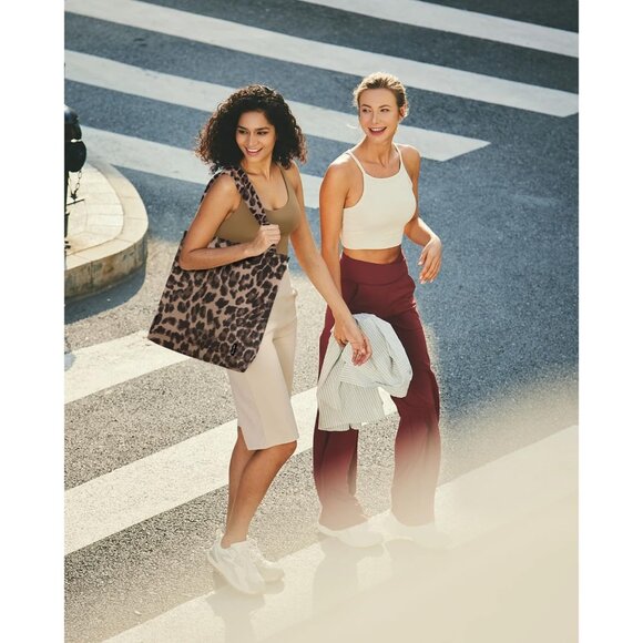 Women Leopard Corduroy Polyester Lining Shoulder Bag with Zipper And Pockets - Picture 6 of 7